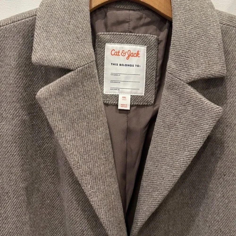 🗣️LAST DEAL👤Cat & Jack Classic Gray Pea Coat